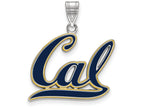 LogoArt Sterling Silver University Of California Berkeley Large Enamel Pendant Necklace