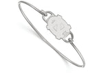 LogoArt Sterling Silver University Of North Carolina Small Ctr Wire Bangle