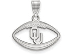 LogoArt Sterling Silver Oklahoma Pendant Necklace In Football
