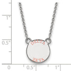 LogoArt Sterling Silver Navy Large Enamel Disc Necklace