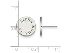 LogoArt Sterling Silver Alpha Sigma Tau Enameled Post Earrings