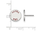 LogoArt Sterling Silver Alpha Phi Enameled Post Earrings