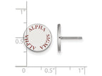 LogoArt Sterling Silver Alpha Sigma Alpha Enameled Post Earrings