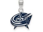 Logoart 925 Sterling Silver Columbus Blue Jackets Small Enamel Pendant