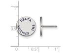 LogoArt Sterling Silver Delta Phi Epsilon Enameled Post Earrings