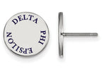 LogoArt Sterling Silver Delta Phi Epsilon Enameled Post Earrings