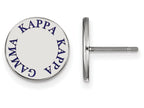 LogoArt Sterling Silver Kappa Kappa Gamma Enameled Post Earrings