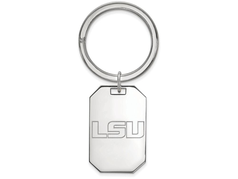 Logoart 925 Sterling Silver Louisiana State University Key Chain