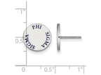 LogoArt Sterling Silver Phi Sigma Sigma Enameled Post Earrings