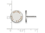 LogoArt Sterling Silver Sigma Delta Tau Enameled Post Earrings