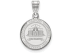 LogoArt Sterling Silver Southern Illinois University Medium Crest Pendant Necklace