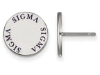 LogoArt Sterling Silver Sigma Sigma Sigma Enameled Post Earrings