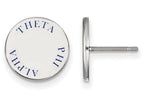 LogoArt Sterling Silver Theta Phi Alpha Enameled Post Earrings