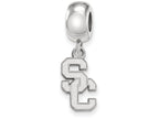 Logoart 925 Sterling Silver University Of Southern California Bead Charm Small Dangle