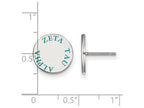 LogoArt Sterling Silver Zeta Tau Alpha Enameled Post Earrings