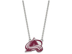 LogoArt Sterling Silver Colorado Avalanche Large Enamel Pendant Necklace