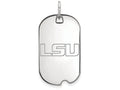 LogoArt Sterling Silver Louisiana State University Small Dog Tag Pendant Necklace