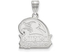 LogoArt Sterling Silver Miami University Medium Pendant Necklace