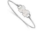 LogoArt Sterling Silver Michigan (univ Of) Small Ctr Wire Bangle