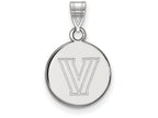 LogoArt Sterling Silver Villanova University Small Disc Pendant Necklace