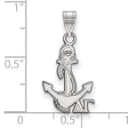 LogoArt Sterling Silver Calgary Flames Large Enamel Pendant Necklace
