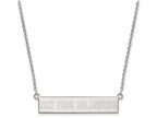 Logoart 925 Sterling Silver New York Islanders Small Bar Necklace