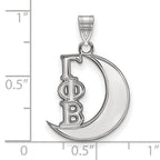 LogoArt Sterling Silver Longwood University Large Disc Pendant Necklace