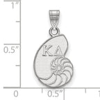 LogoArt Sterling Silver Marquette University Medium Disc Pendant Necklace