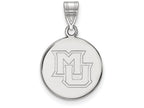 LogoArt Sterling Silver Marquette University Medium Disc Pendant Necklace