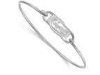 LogoArt Sterling Silver University Of Florida Small Ctr Wire Bangle