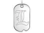 LogoArt Sterling Silver University Of Louisville Large Dog Tag Pendant Necklace