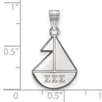 LogoArt Sterling Silver University Of Pittsburgh Large Dog Tag Pendant Necklace