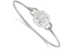 LogoArt Sterling Silver University Of South Carolina Small Ctr Wire Bangle