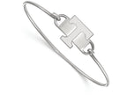 LogoArt Sterling Silver University Of Tennessee Small Ctr Wire Bangle