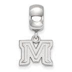 LogoArt Sterling Silver Montana State University Bead Charm Charm Xs Dangle Bead Charm