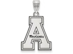 LogoArt Sterling Silver Appalachian State University Enamel Large Pendant Necklace