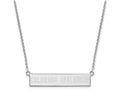 Logoart 925 Sterling Silver Colorado Avalanche Small Bar Necklace