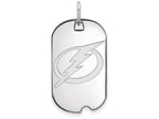 LogoArt Sterling Silver Tampa Bay Ligtning Small Dog Tag Pendant Necklace