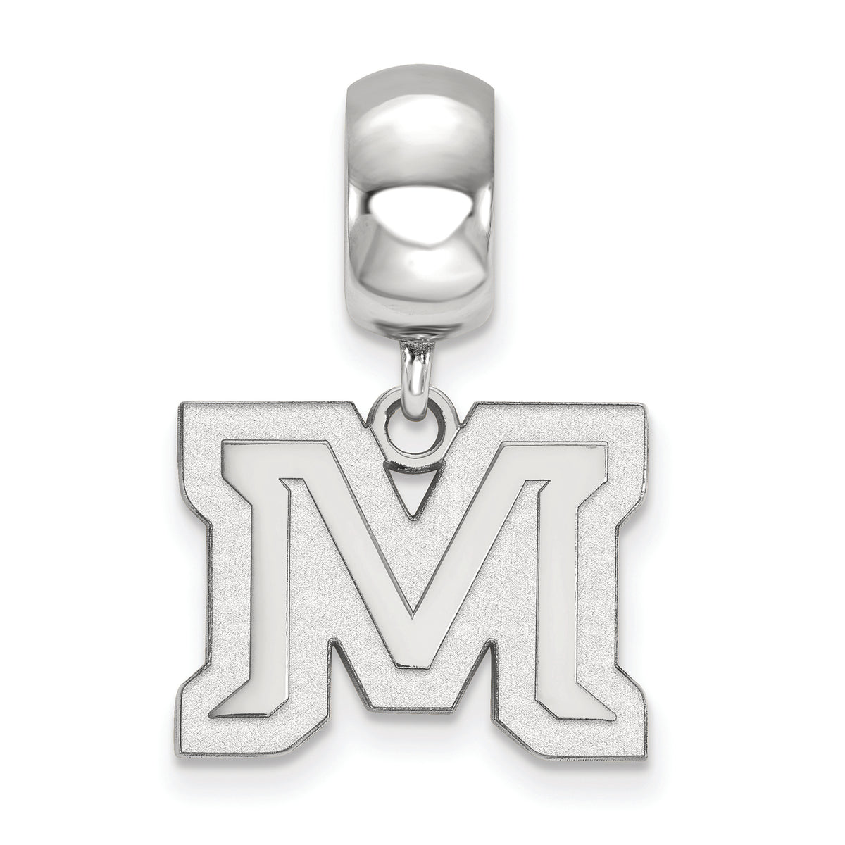 LogoArt Sterling Silver Montana State University Bead Charm Charm Small Dangle Bead Charm