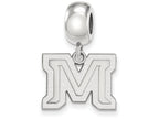 LogoArt Sterling Silver Montana State University Bead Charm Charm Small Dangle Bead Charm