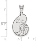 LogoArt Sterling Silver University Of Kansas Large Dog Tag Pendant Necklace