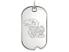 LogoArt Sterling Silver University Of Kansas Large Dog Tag Pendant Necklace
