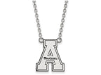 LogoArt Sterling Silver Appalachian State University Enamel Large Pendant Necklace