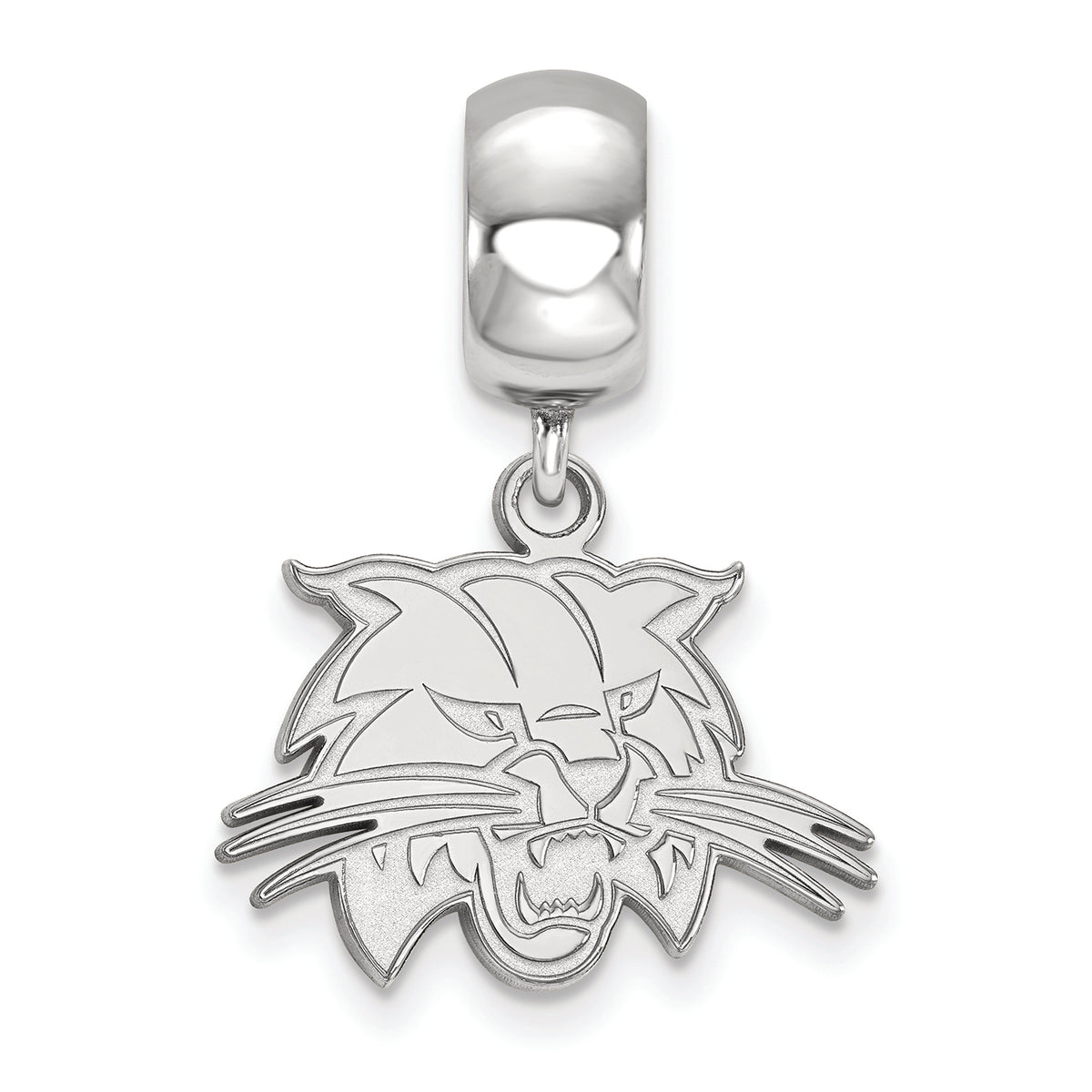 LogoArt Sterling Silver Ohio University Bead Charm Charm Small Dangle Bead Charm