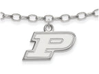 LogoArt Sterling Silver Purdue Anklet