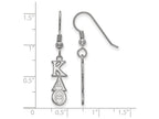 LogoArt Sterling Silver Kappa Alpha Theta Small Dangle Earrings