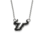 LogoArt Sterling Silver University Of South Florida Small Enamel Pendant Necklace