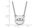 LogoArt Sterling Silver Alpha Xi Delta Extra Small Enameled Pendant Necklace With 18 Inch