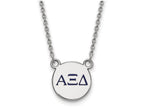 LogoArt Sterling Silver Alpha Xi Delta Extra Small Enameled Pendant Necklace With 18 Inch