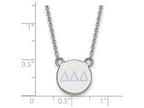 LogoArt Sterling Silver Delta Delta Delta Extra Small Enameled Pendant Necklace With 18 Inch